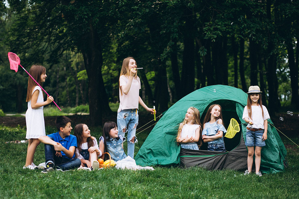school group camping foreset
