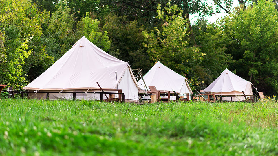 tents on field
